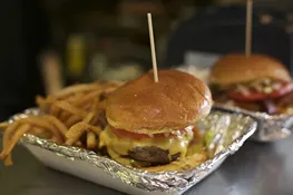 Cheeseburger sliders with hand-cut fries