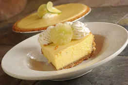 Key lime pie with whipped cream